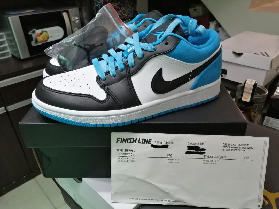 Air Jordan 1 Low Laser Blue Se Men S Fashion Footwear Sneakers On Carousell