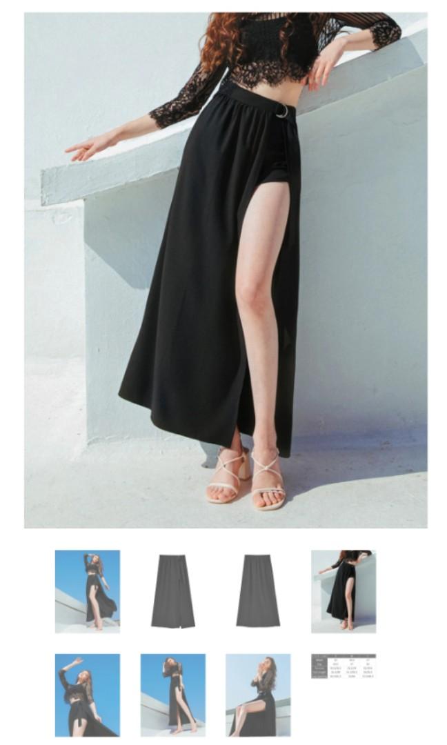 Maxi skirt clearance overlay shorts