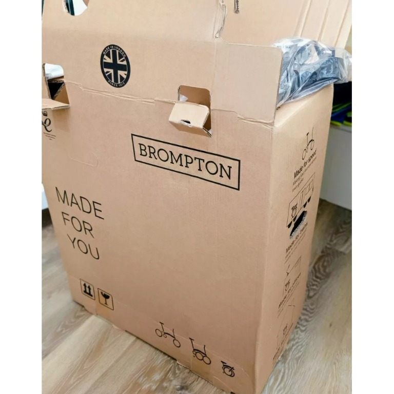 Original Brompton Folding Bicycle Cardboard Box Storage Transport CHPT3 Lacquer 