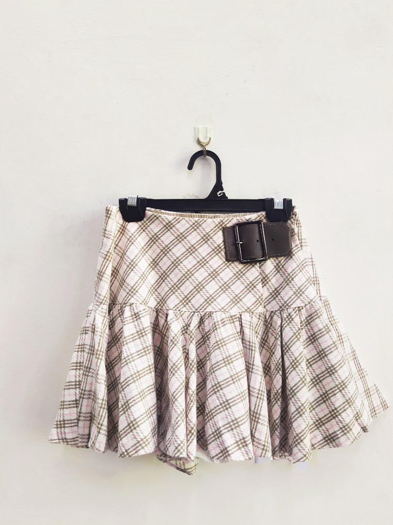 BURBERRY Blue Label Plaid Tennis Skirt Women s Fashion Bottoms