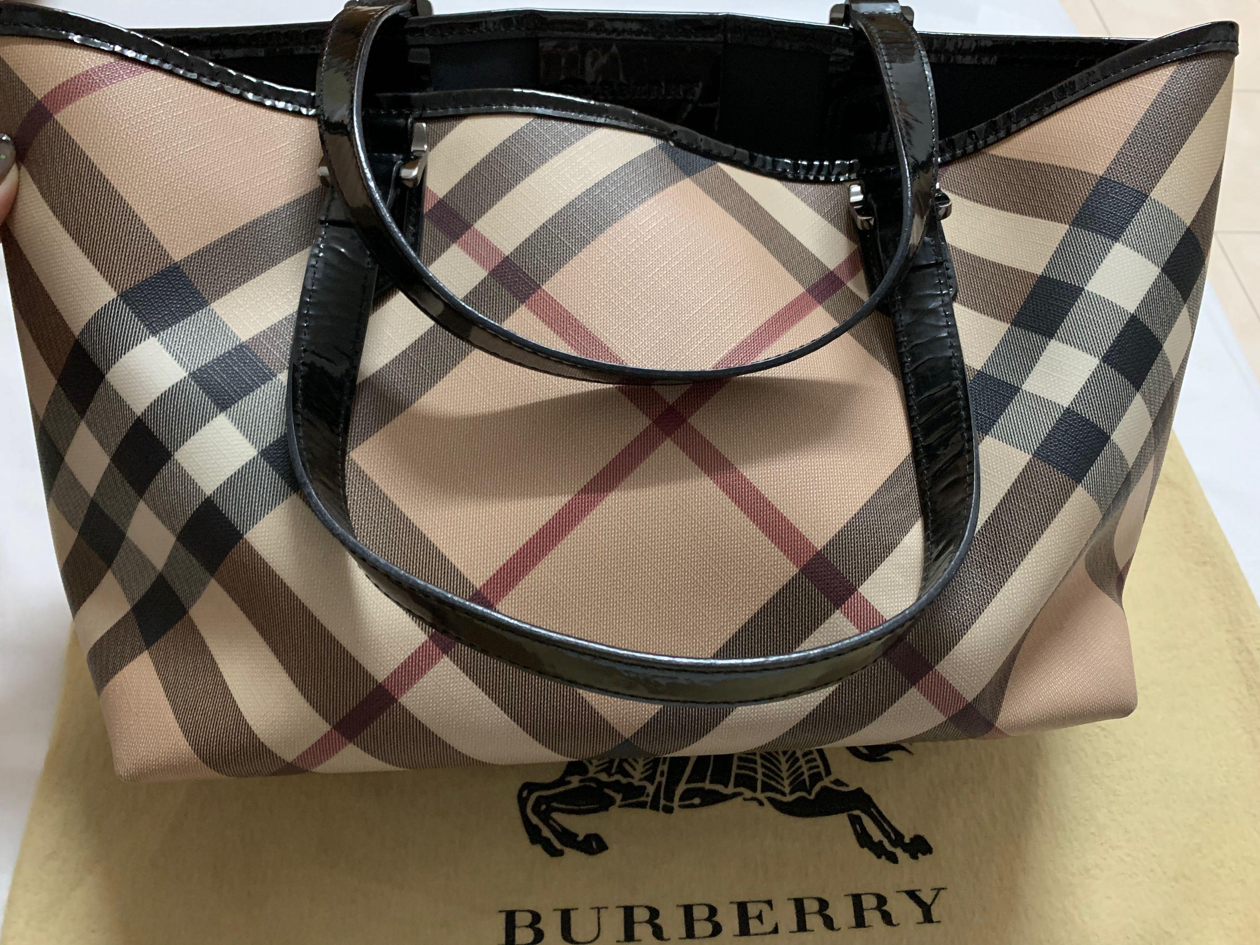 Burberry Nova Check Tote Bag, Luxury, Bags & Wallets on Carousell