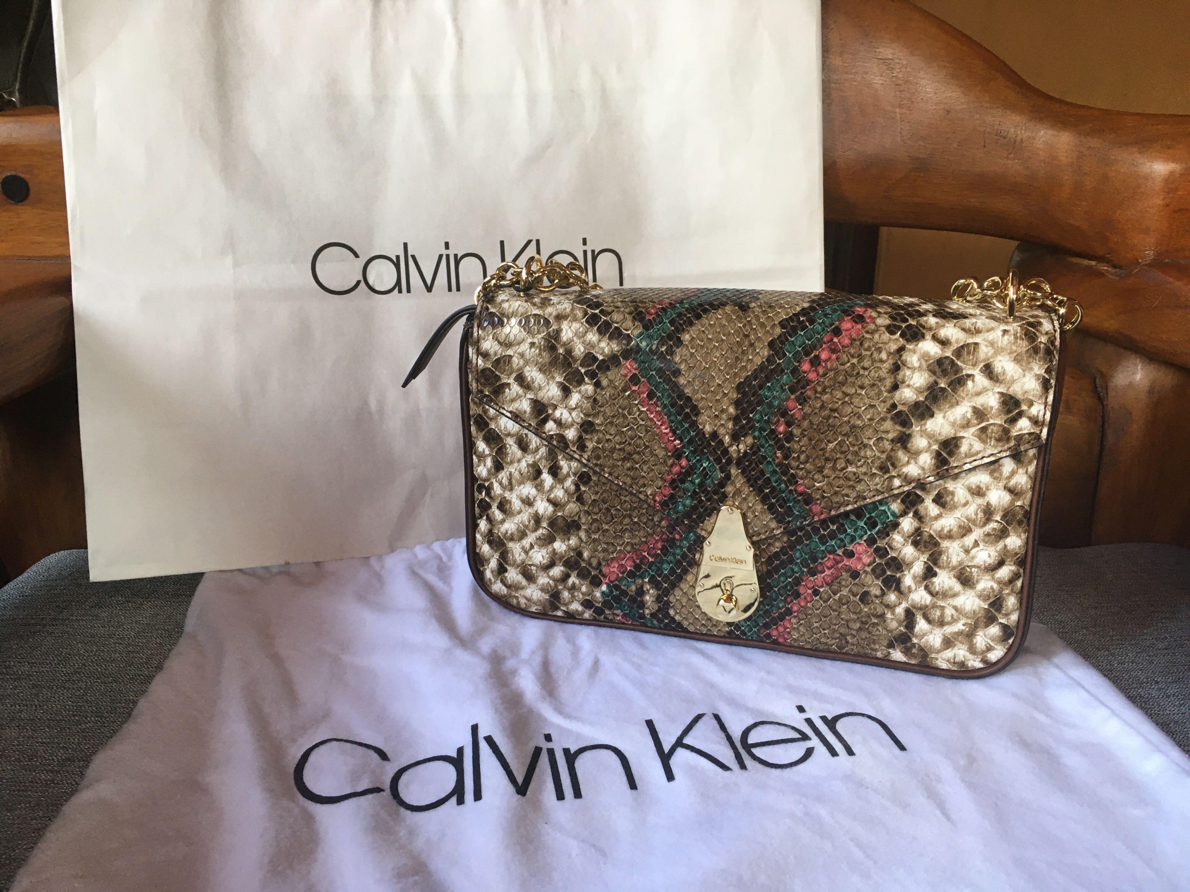 Calvin klein snakeskin bag sale
