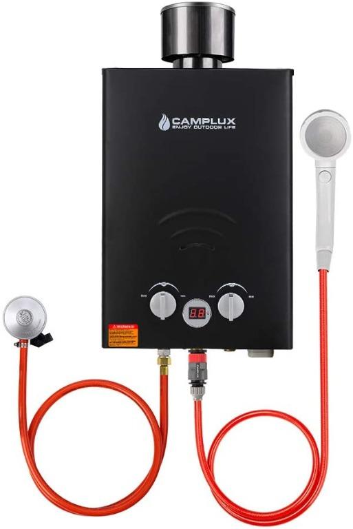 Camplux Bw158bc 6l Instant Gas Water Heater With Rain Cap Ce Certified Gar Standard Tankless Propane Gas Boiler Use For Outdoor Shower Camping Rv Trip Horse Washing Energy Class A Home Appliances