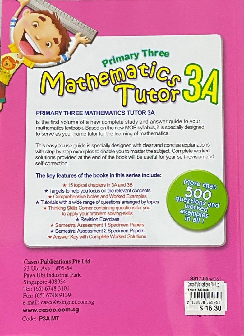 CASCO Primary 3 Mathematics Tutor Book (3A), Hobbies & Toys, Books ...