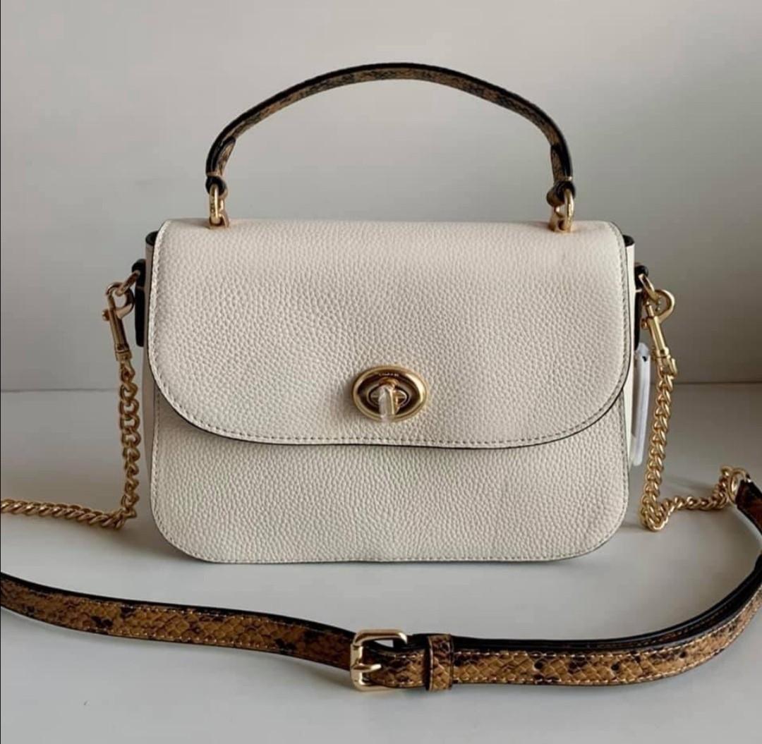 Marlie top handle satchel white Outlet