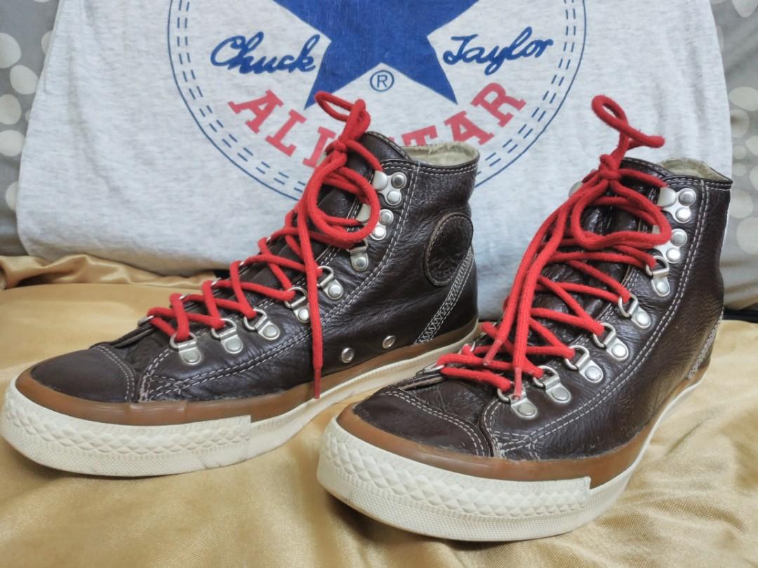 Converse leather sale high cut