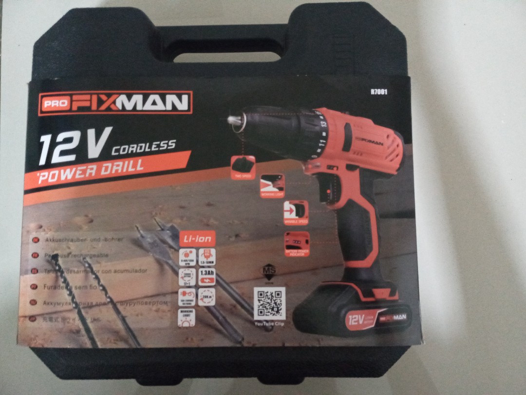 Fixman cordless drill 12v deals