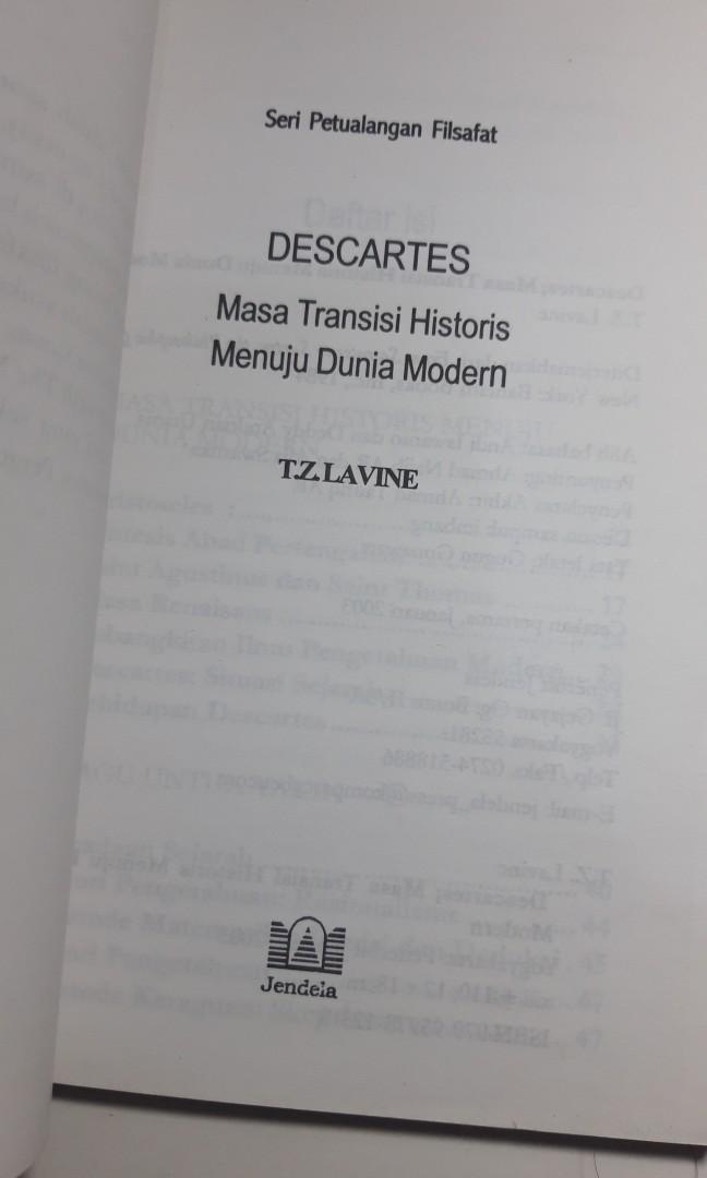 Descartes Masa Transisi Bersejarah Menuju Dunia Modern T Z Lavine