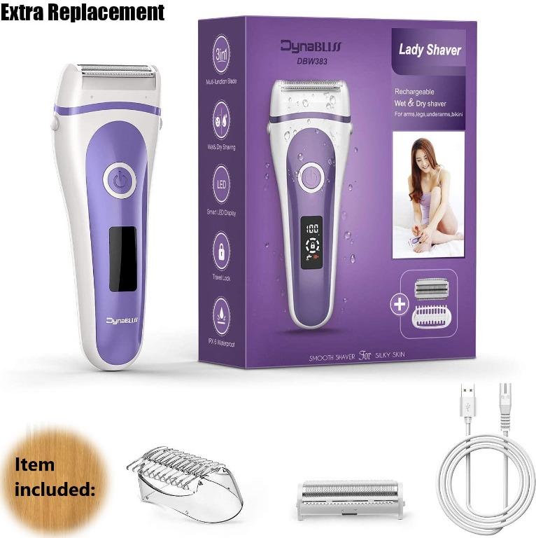 Electric razor for women DynaBliss Lady Shaver Bikini Trimmer Wet and