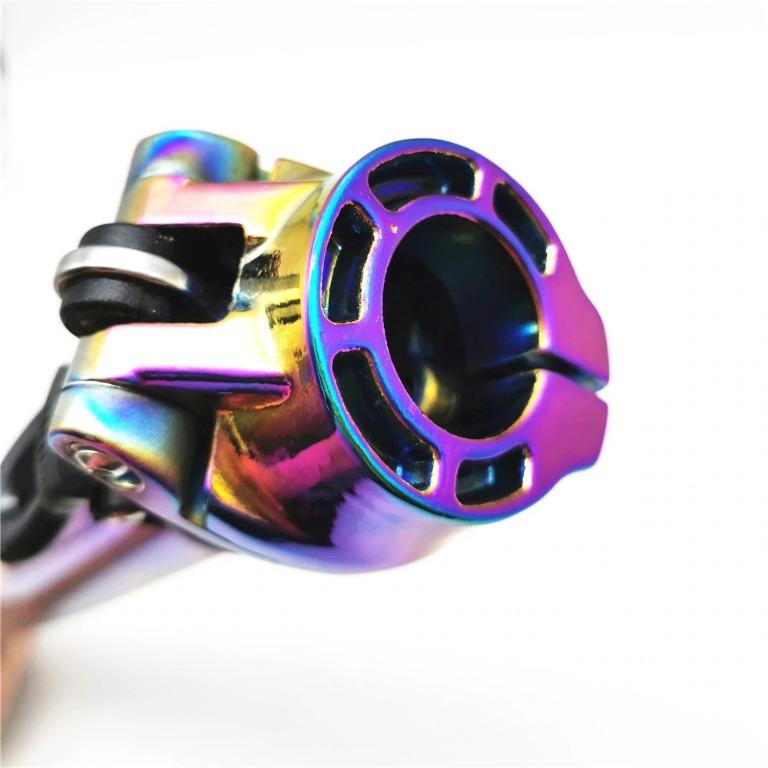 Folding Bike Head Post Stem Tube 25.4 mm 40 cm Foldable Oil Slick Rainbow LITEPRO