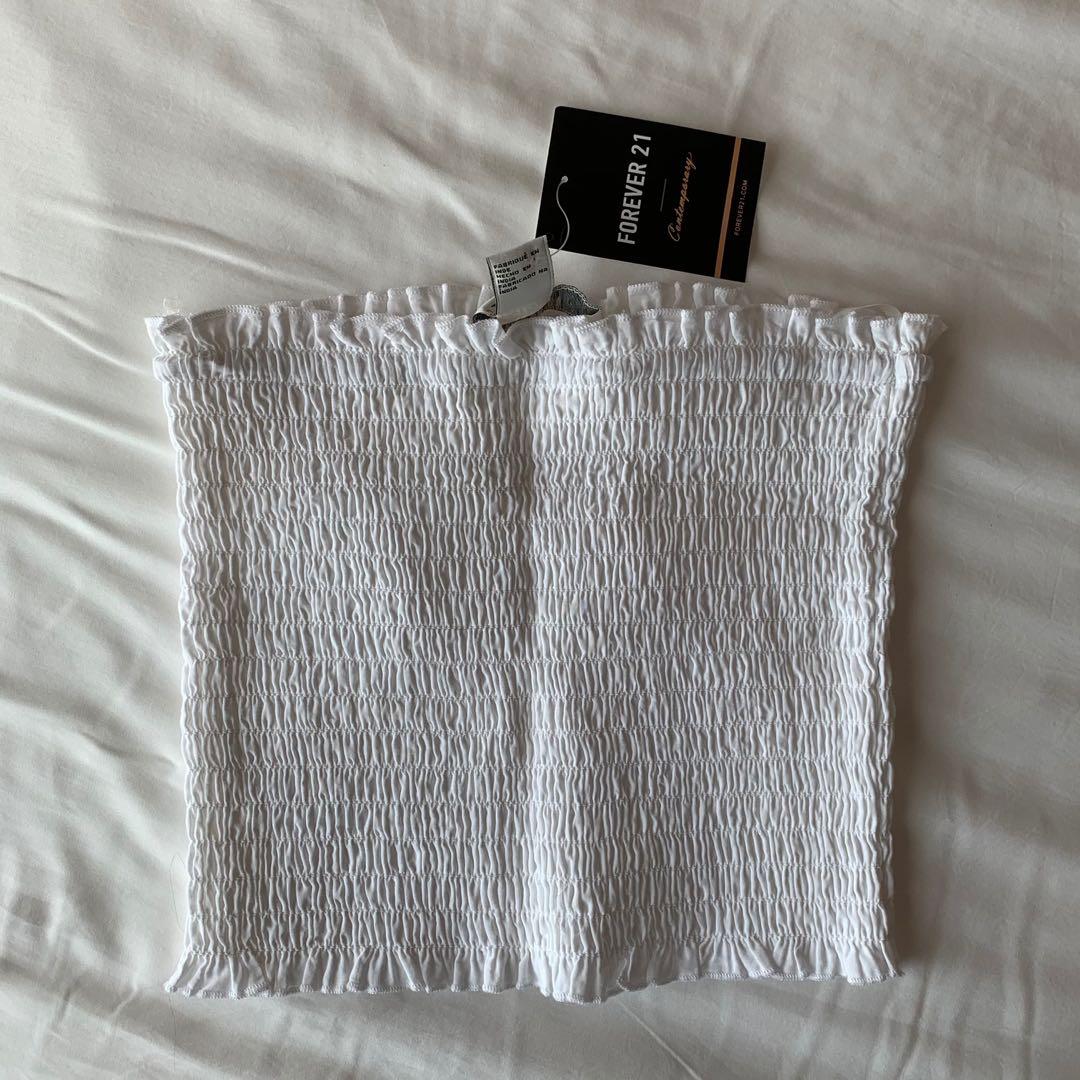 forever 21 white tube top