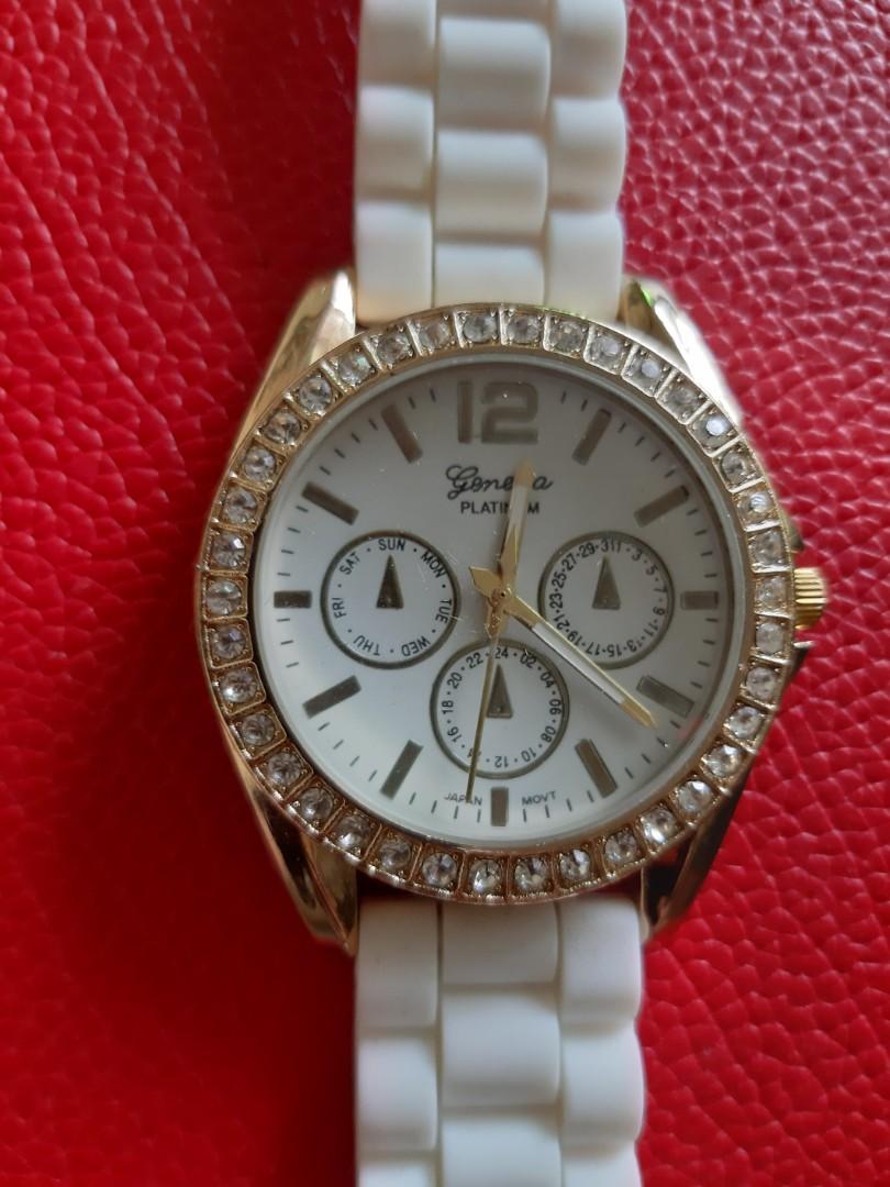 SALE Geneva Platinum Watch for Women Women s Fashion Watches Accessories Watches on Carousell