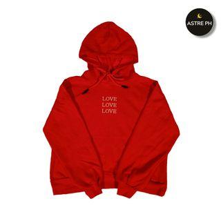 H&M Red Love Hoodie Branded Overrun