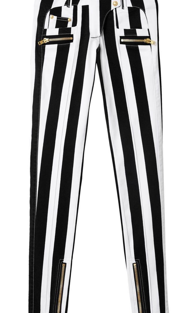 Balmain striped jeans sales