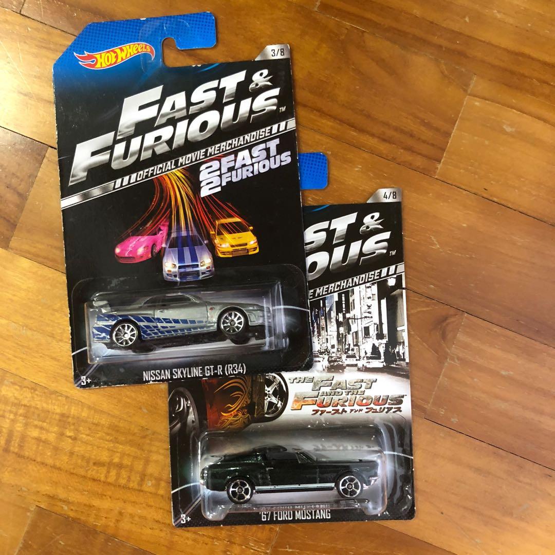  Hot Wheels 2014 Fast & Furious 3/8 - Nissan Skyline GT-R (R34)  : Toys & Games
