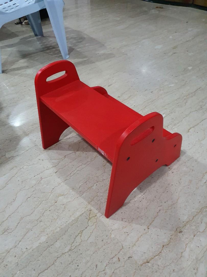 Ikea Red Step Stool Babies Kids Baby Nursery Kids Furniture Kids Tables Chairs on Carousell