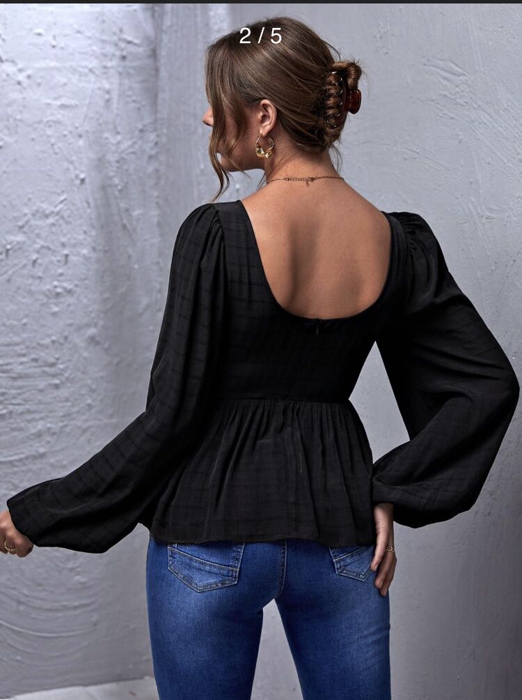 peplum black