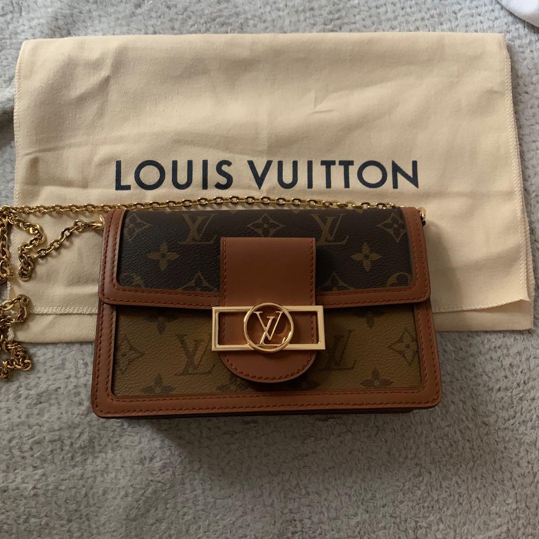 Louis Vuitton M68746 Dauphine Chain Wallet , Brown, One Size