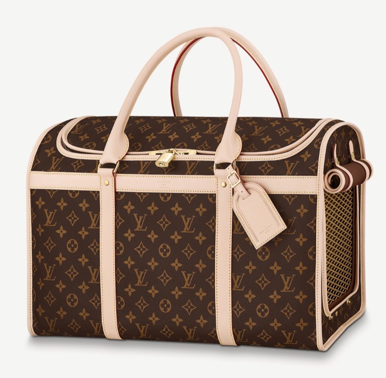 Louis Vuitton, Dog, Pet Carrier And Pet Collar Combo