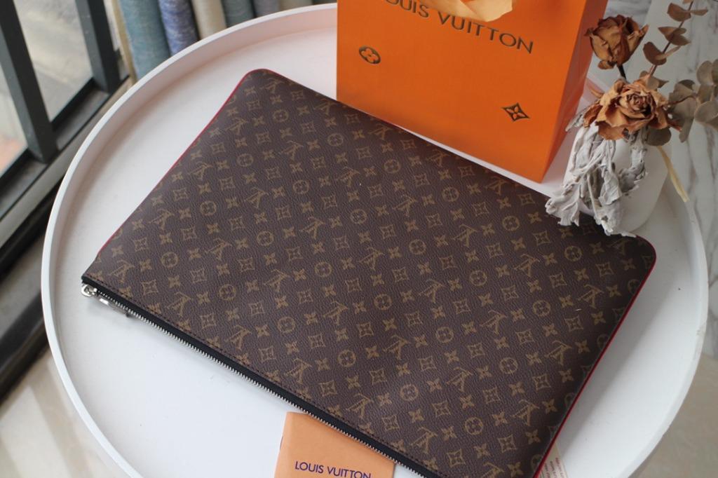 Brown Louis Vuitton Monogram A4 Multipocket Pochette Clutch Bag