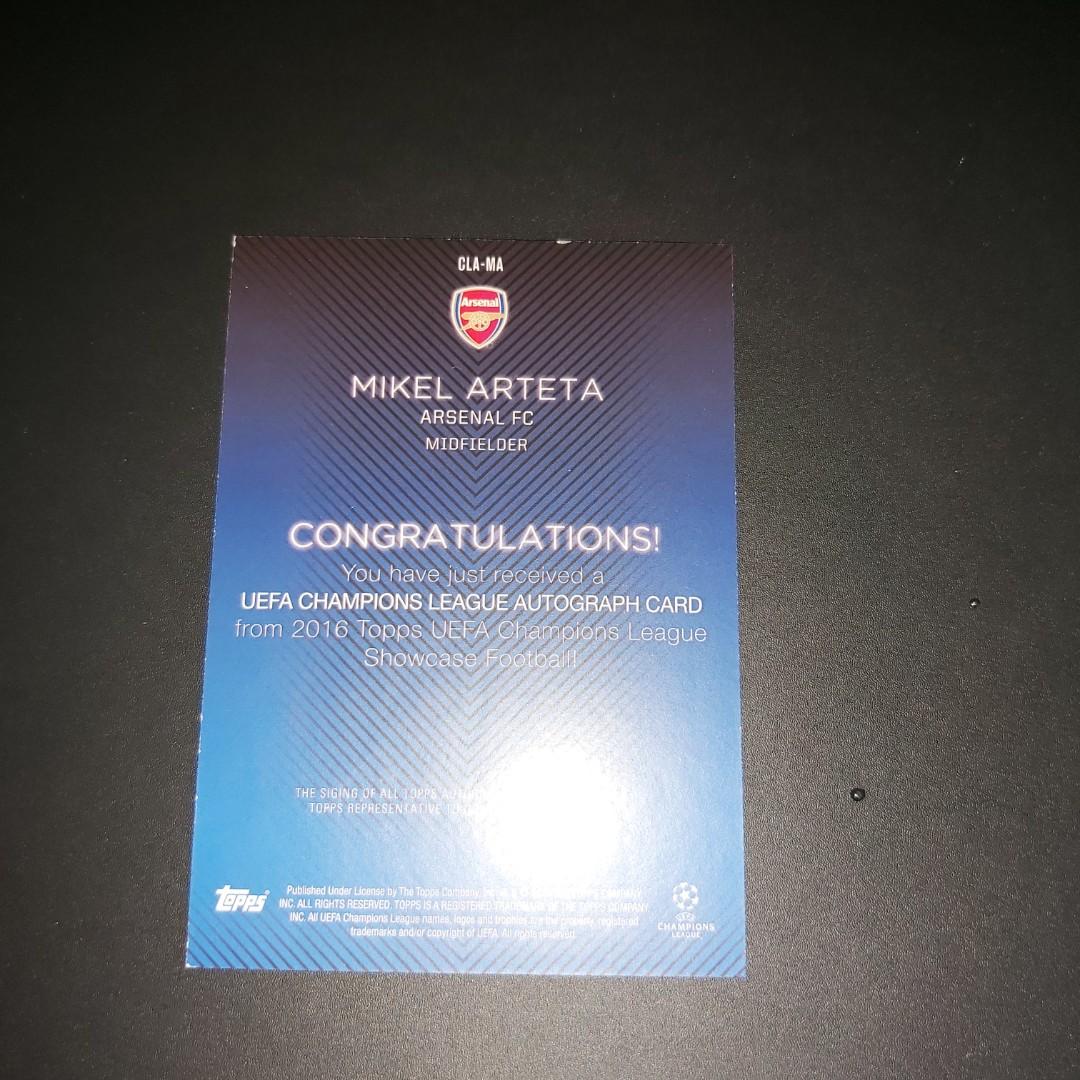 Mikel Arteta (Topps UEFA UCL Showcase)(Auto/Autograph Card)