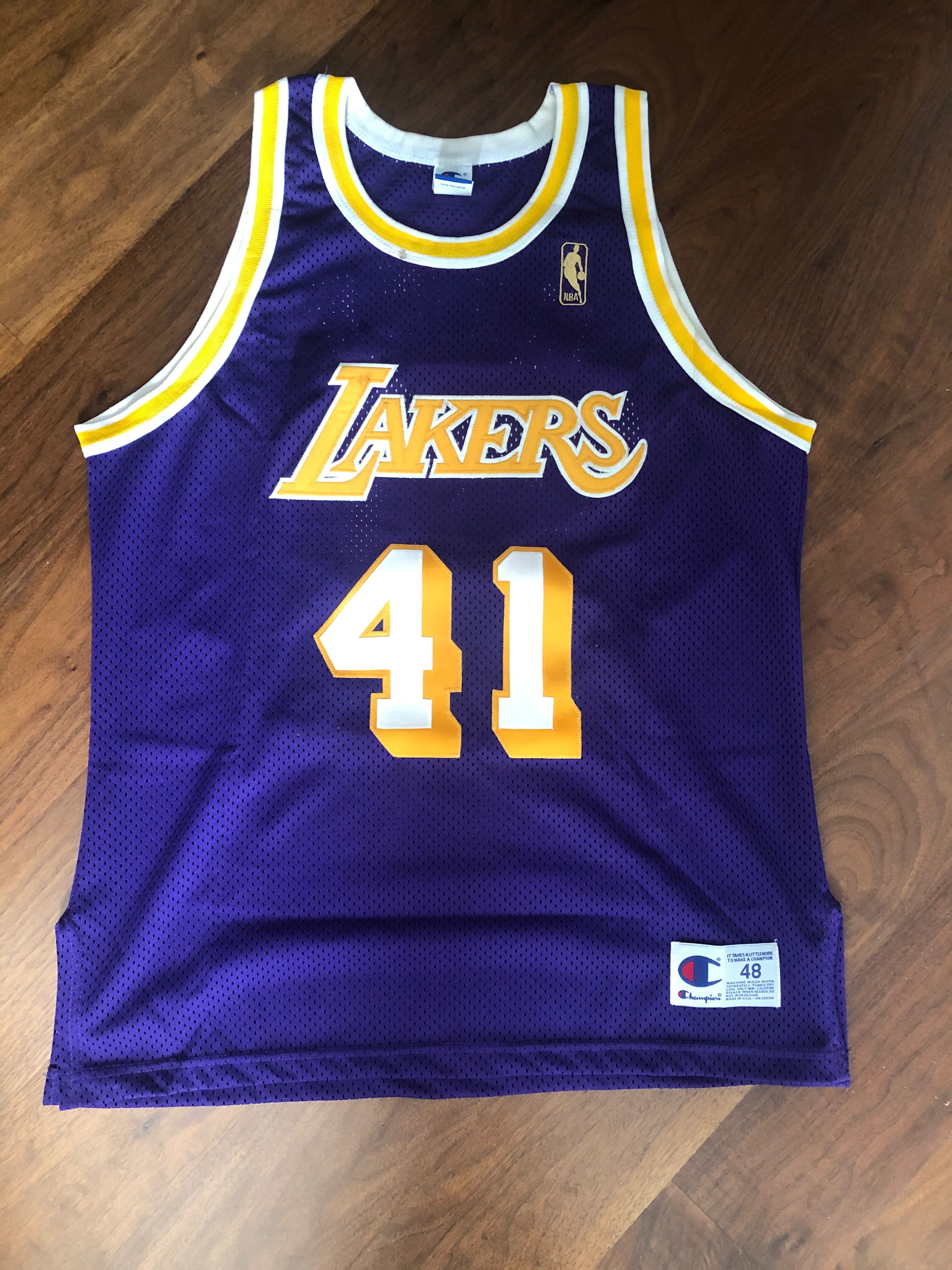 NBA Authentic Champion Los Angeles Lakers Sz 48 Jersey Glen Rice