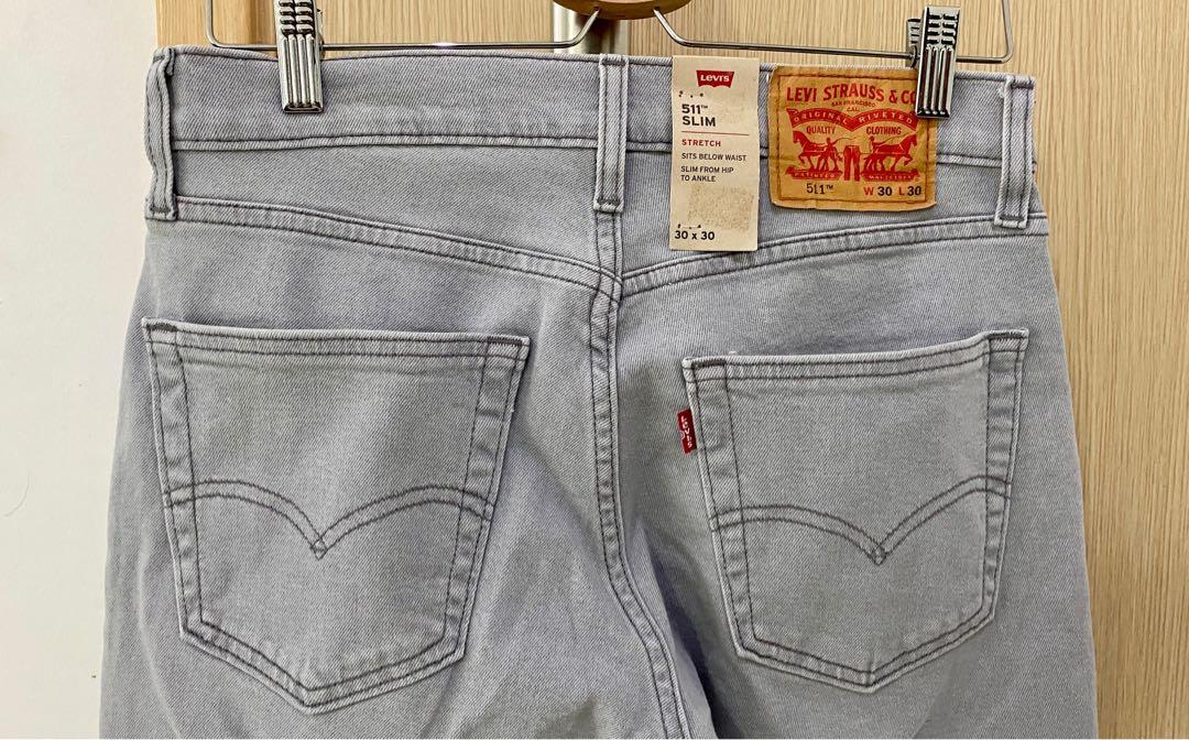 New Levis 511 grey stretch jeans 30X30, Men's Fashion, Bottoms, Jeans on  Carousell