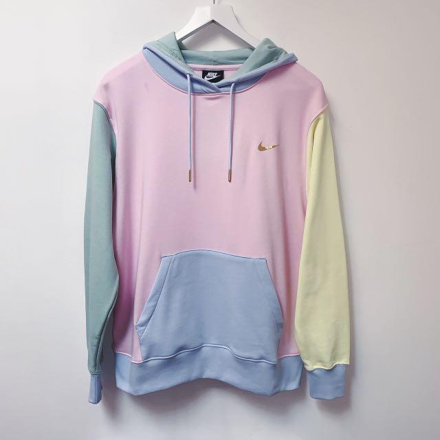 Nike pastel hoodie new colour block 衛 