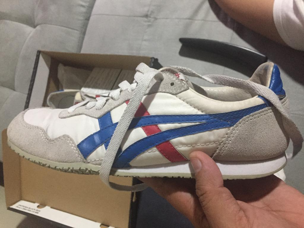 Onitsuka Tiger Serrano White Blue Women S Fashion Footwear Sneakers On Carousell