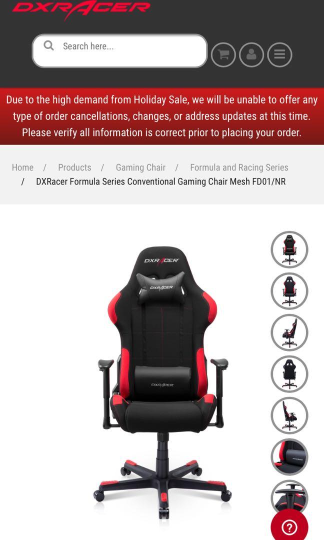 Dxracer fd01 formula series gaming 2025 chair