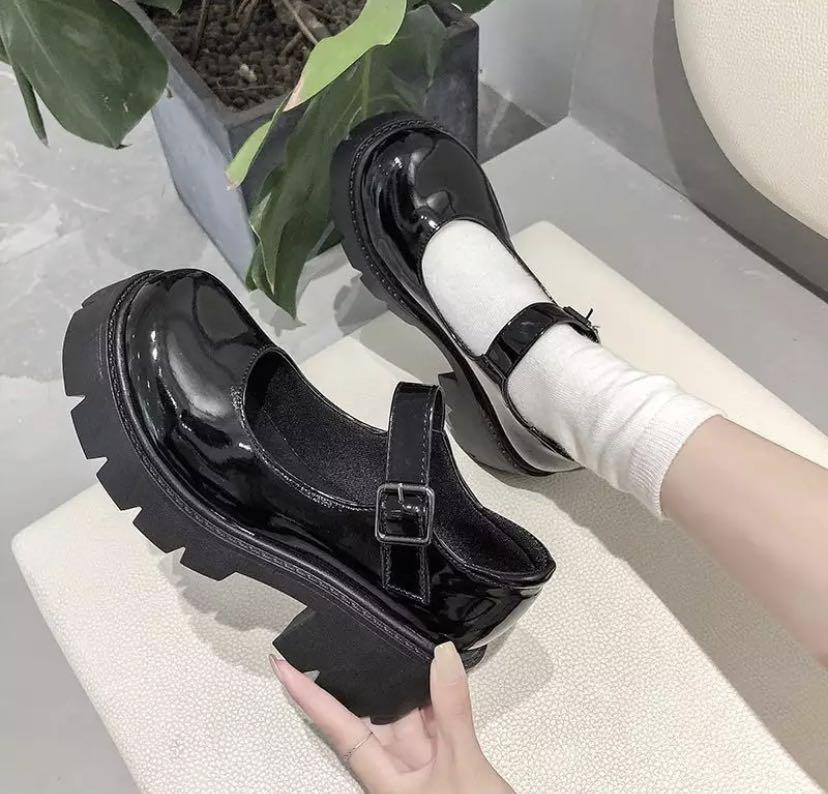 PO] cute black lolita platform shoes, Women's Fashion, Footwear, Boots on  Carousell