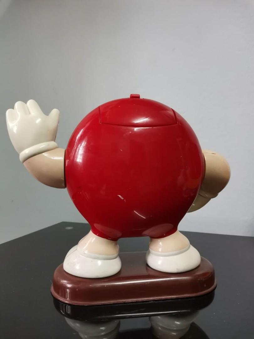 M&M'S RARE RED PEANUT MAN WAVING CANDY DISPENSER GOOD USED  CONDITION 1991