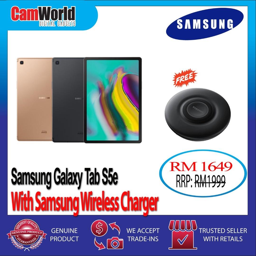samsung galaxy tab s5e 4gb ram 64gb sm t725 with samsung wireless charger pad p3105