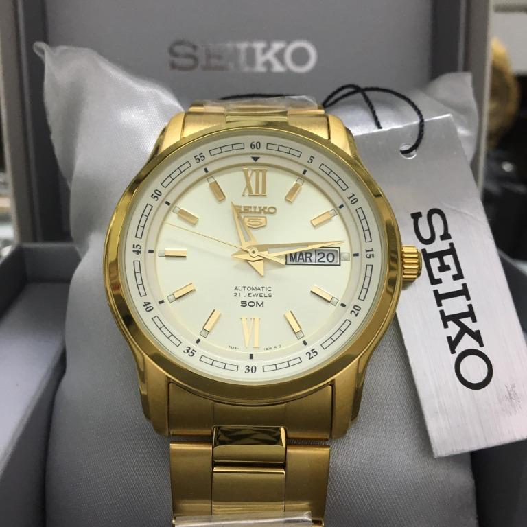 Gold plated seiko deals 5