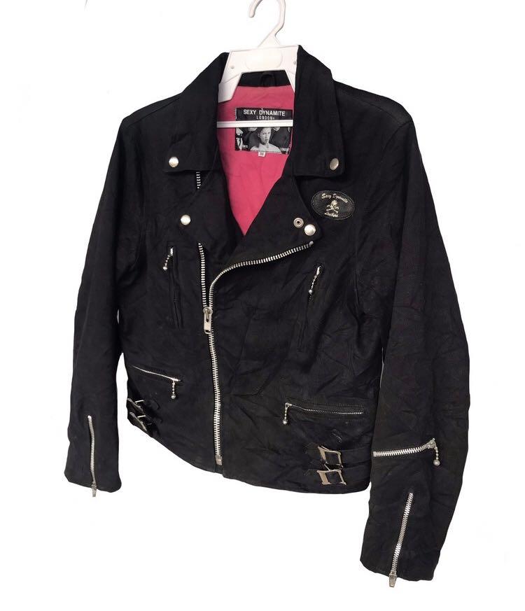 Sexy Dynamite London Biker Denim Jacket Women s Fashion Coats