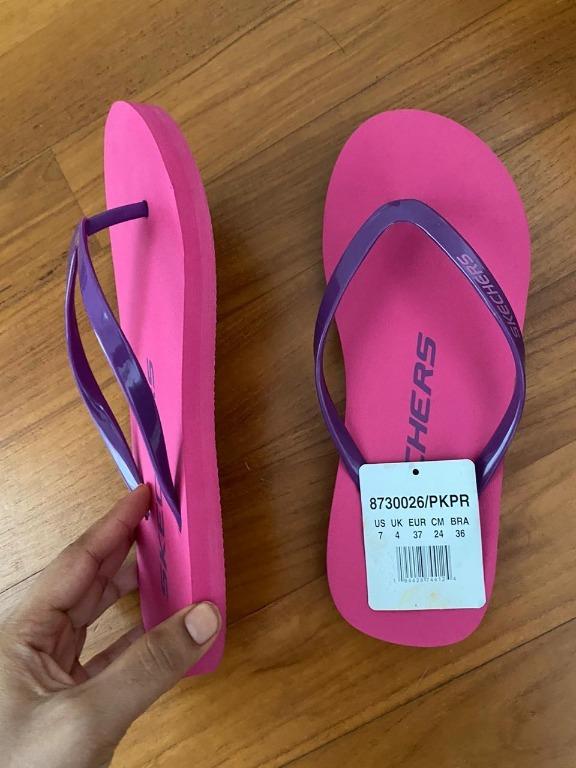 skechers flip flops size 4