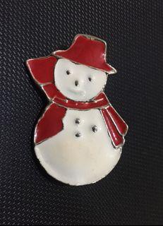 snowman brooch pin