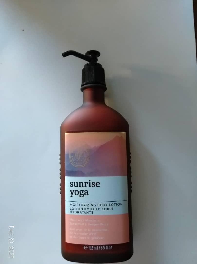 sunrise yoga lotion