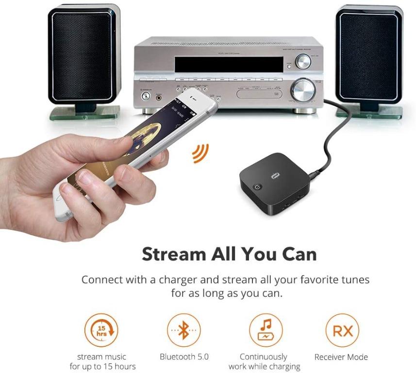 TaoTronics Bluetooth Low Latency Transmitter and Receiver