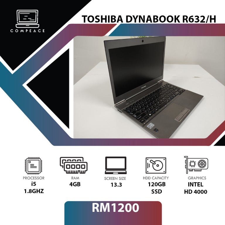TOSHIBA DYNABOOK R632/H, Computers & Tech, Laptops & Notebooks on 
