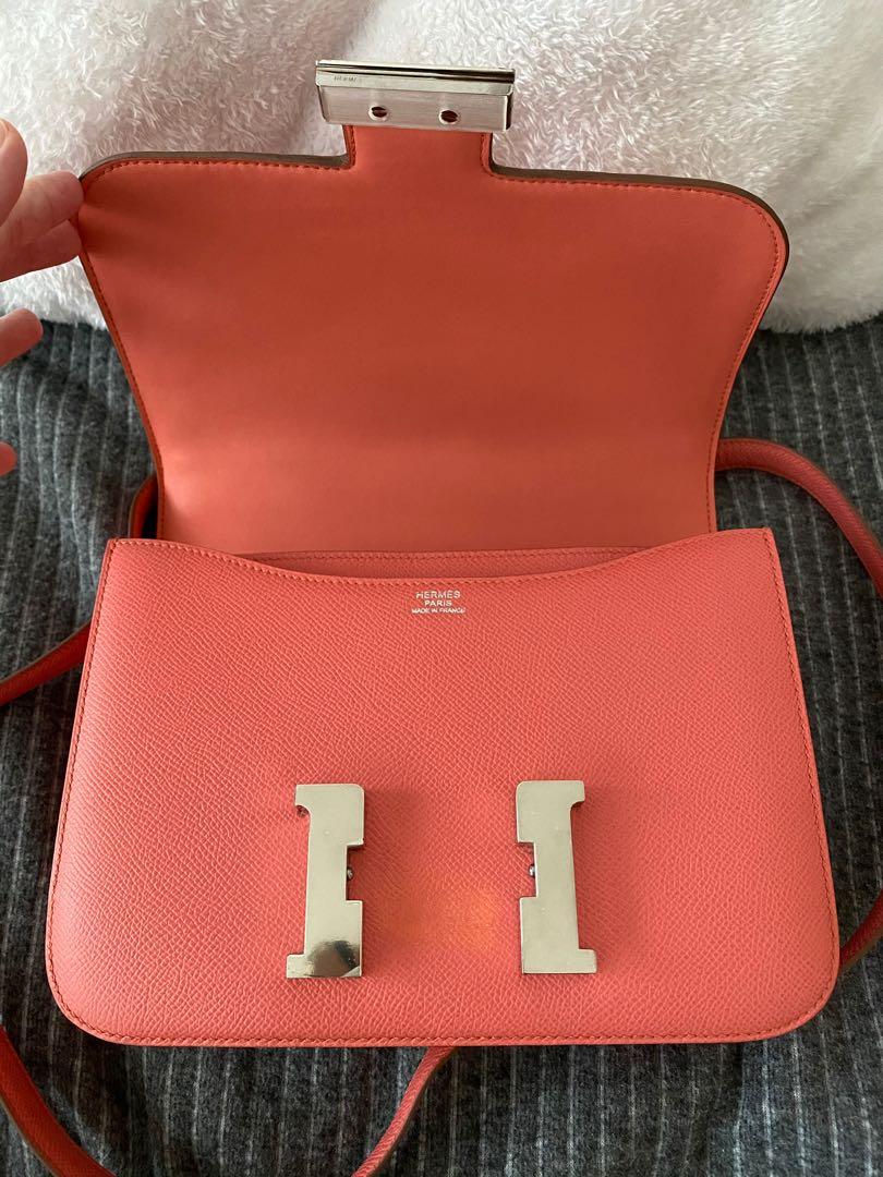 Hermes Constance 24cm Rouge de Coeur Epsom PHW