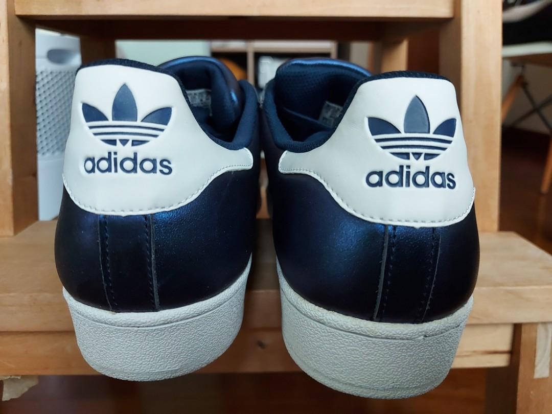 BNIB ADIDAS SUPERSTAR METALLIC BLUE US SIZE 13