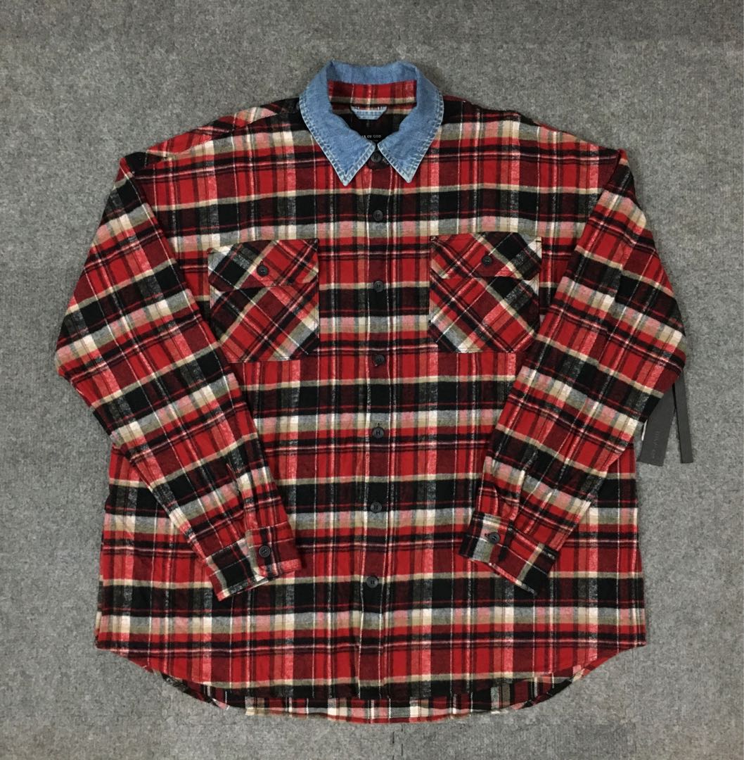 Fear of god sales flannel denim collar