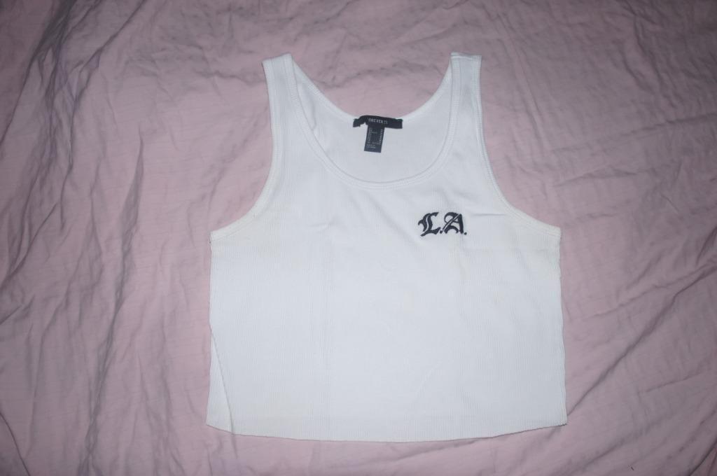 forever 21 white tank