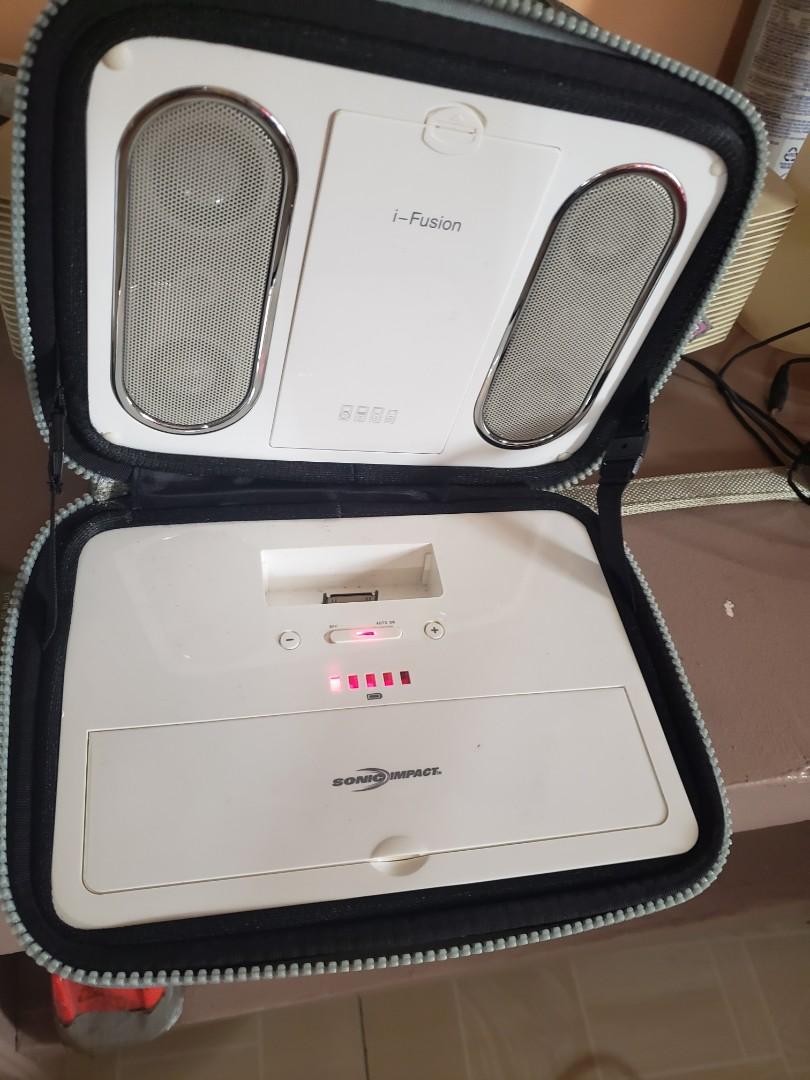 Ipad speaker (Category: Soundbars, Speakers & Amplifiers) located in Arayat. Submitted by montylaida (Listing ID 1059687296, Image 1). Description: ifusion speaker ideal for ipad nano , iphone n stock lng hnd nagamit almost new with cable and loud speaker.