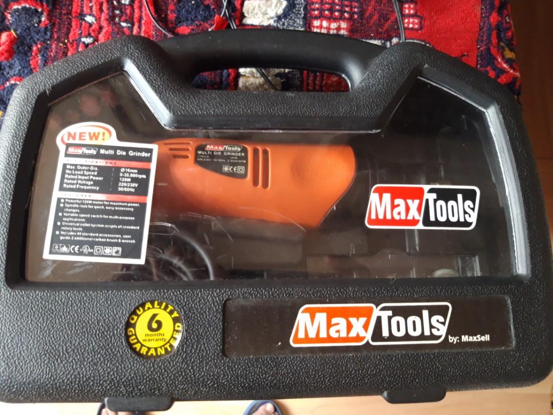 MaxTools Multi Die Grinder (Category: Construction Tools & Equipment) located in Manila. Submitted by arisofcalico (Listing ID 1059688051, Image 1). Description: MaxTools corded multi die grinder (rotary tool) Variable speed Almost new. very rarely used for home hobby. well kept in storage. Comes with hard carry case No issue or defect. Bought new from True Value Alabang Comes with starter accessories RFS: Bought a new Dremel 4000 rotary tool Pay