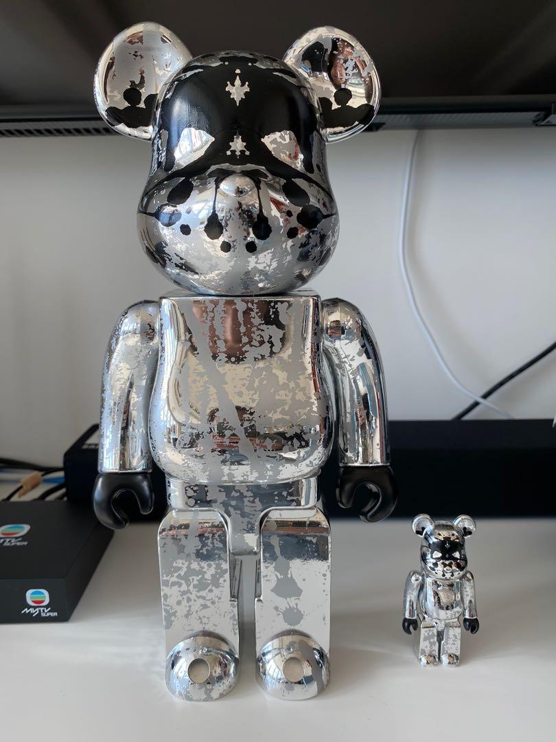 Medicom Toy Bearbrick pushead Silver 400% + 100%, 興趣及遊戲