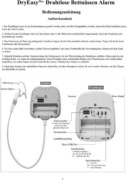 New DryEasy Plus Wireless Bedwetting Alarm, Everything Else on Carousell