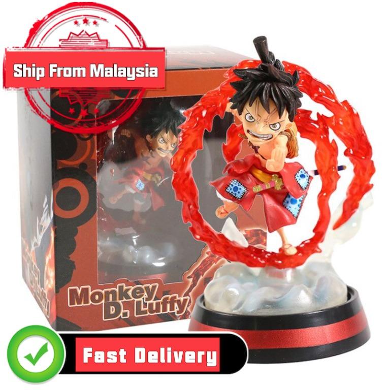 One Piece Wano Country Monkey D Luffy Pvc Figure 13cm Model Toy Collection Statue With Led Light Toys Games Action Figures Collectibles On Carousell