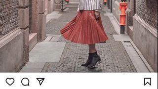 POMELO Faux Leather Skirt